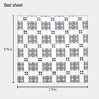 White Microfiber Double Bedsheet with Pillow Cover, , small
