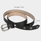 Woman's Black Polyurethane Belt, , small