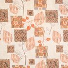 Orange Cotton Floral Printed Single Bedsheet, , small