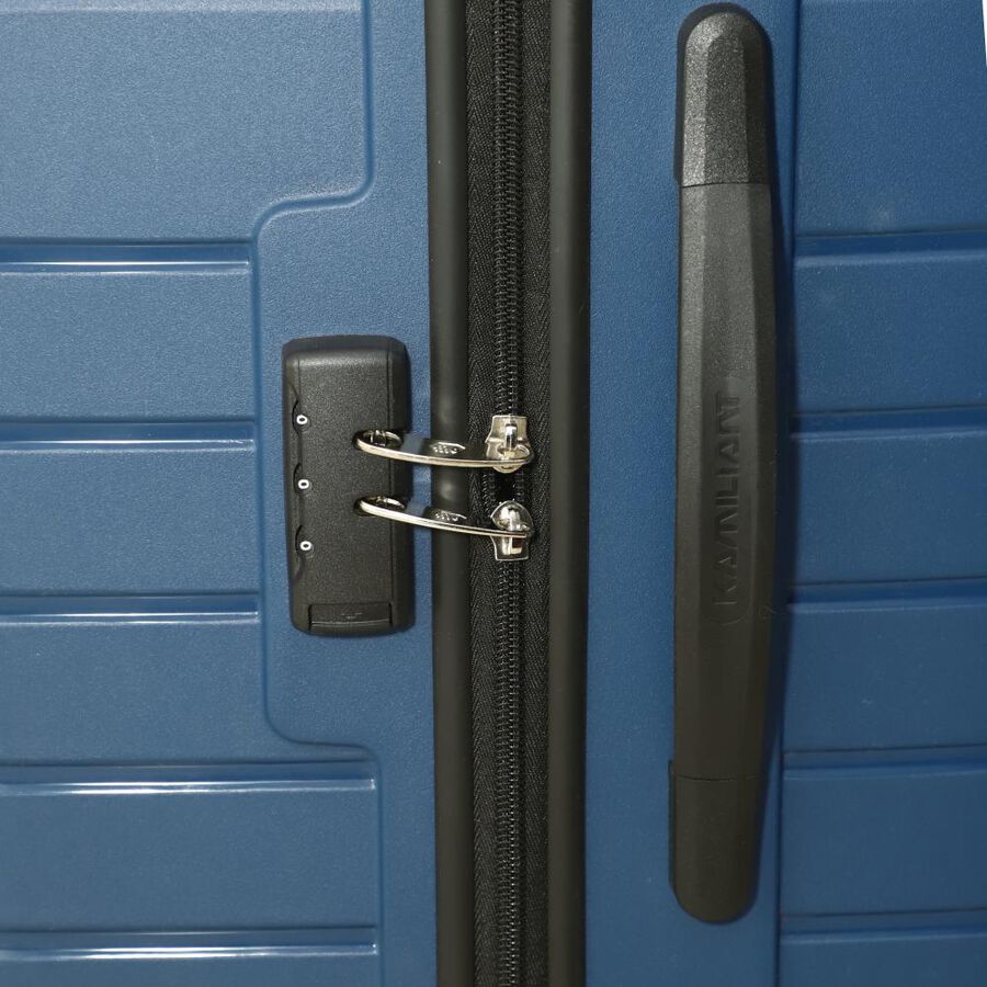 4-Wheel Dark Blue Polypropylene Hard Case Trolley, Small + Medium + Large, , large image number null