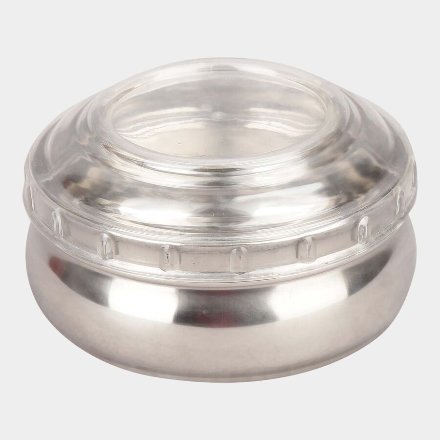 Stainless Steel Round Container (Poori Dabba) - 500 ml, , large image number null