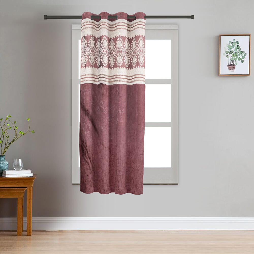 Home Beautiful                         5 ft. Wine Polyester Curtain