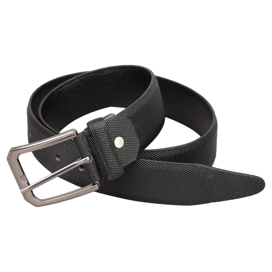 Men's Black Polyurethane Casual Belt, , large image number null