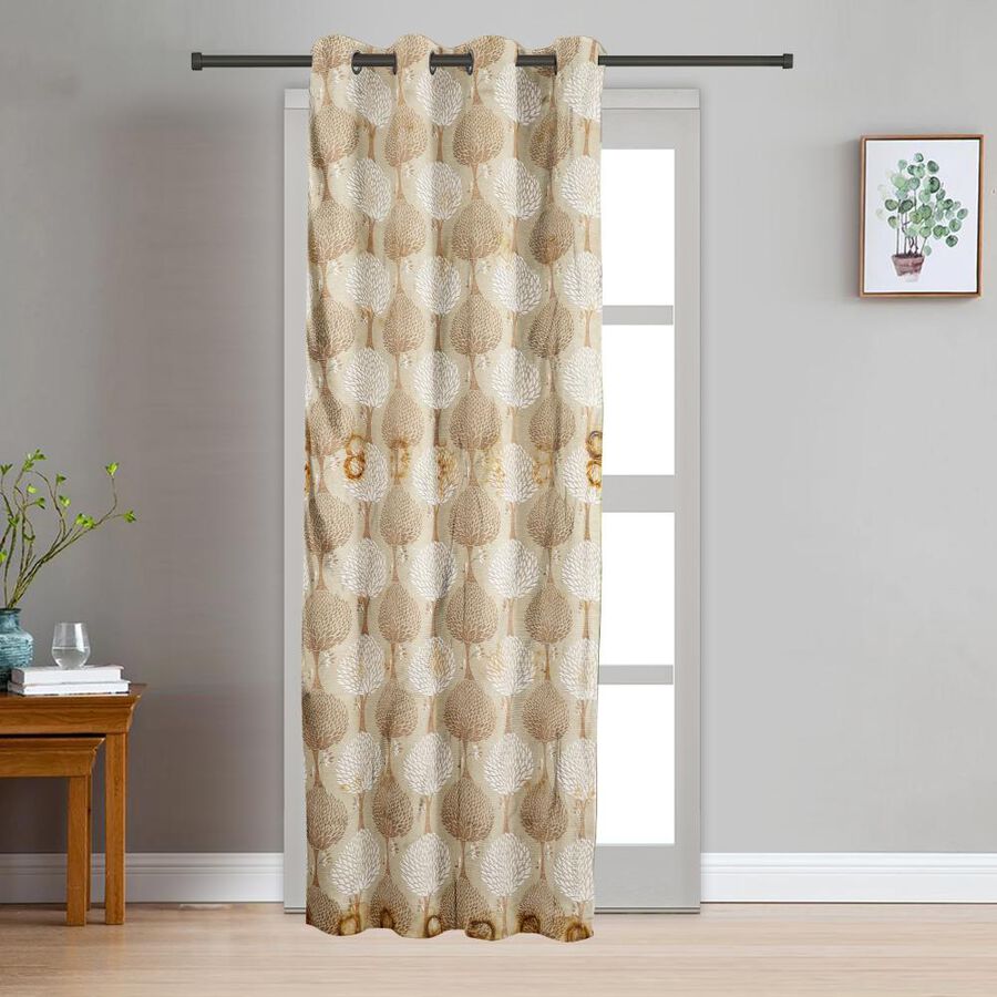 7ft. Brown Microfiber Door Curtain, , large image number null