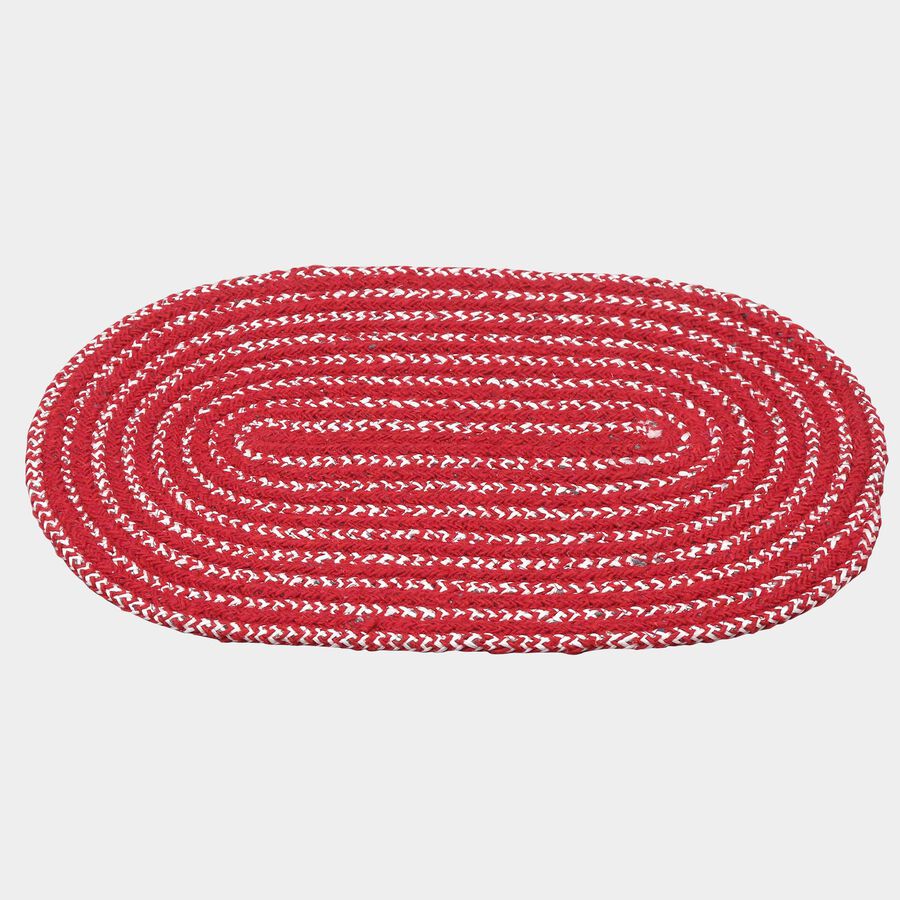 Maroon Polyester Cotton Door Mat, , large image number null