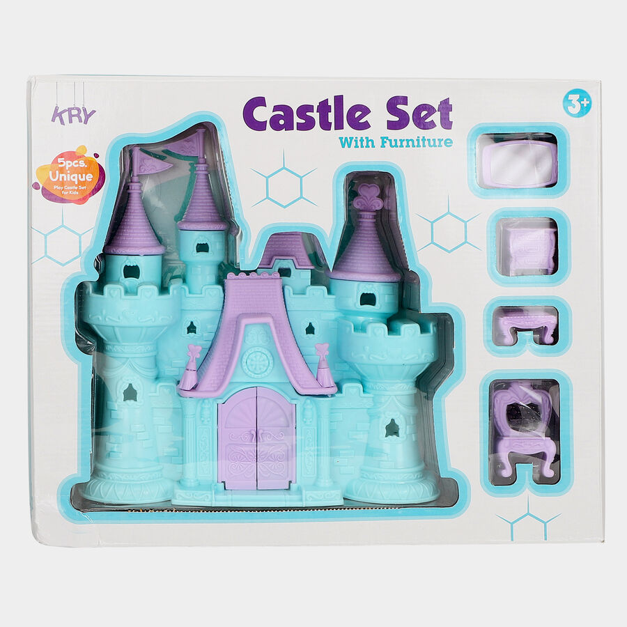Kid's Light Blue Plastic Doll House, , large