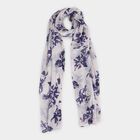Women's White Nylon/Polyester Scarf, , small