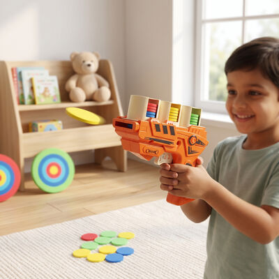Kid's Flying Disc Shooter Toy Gun