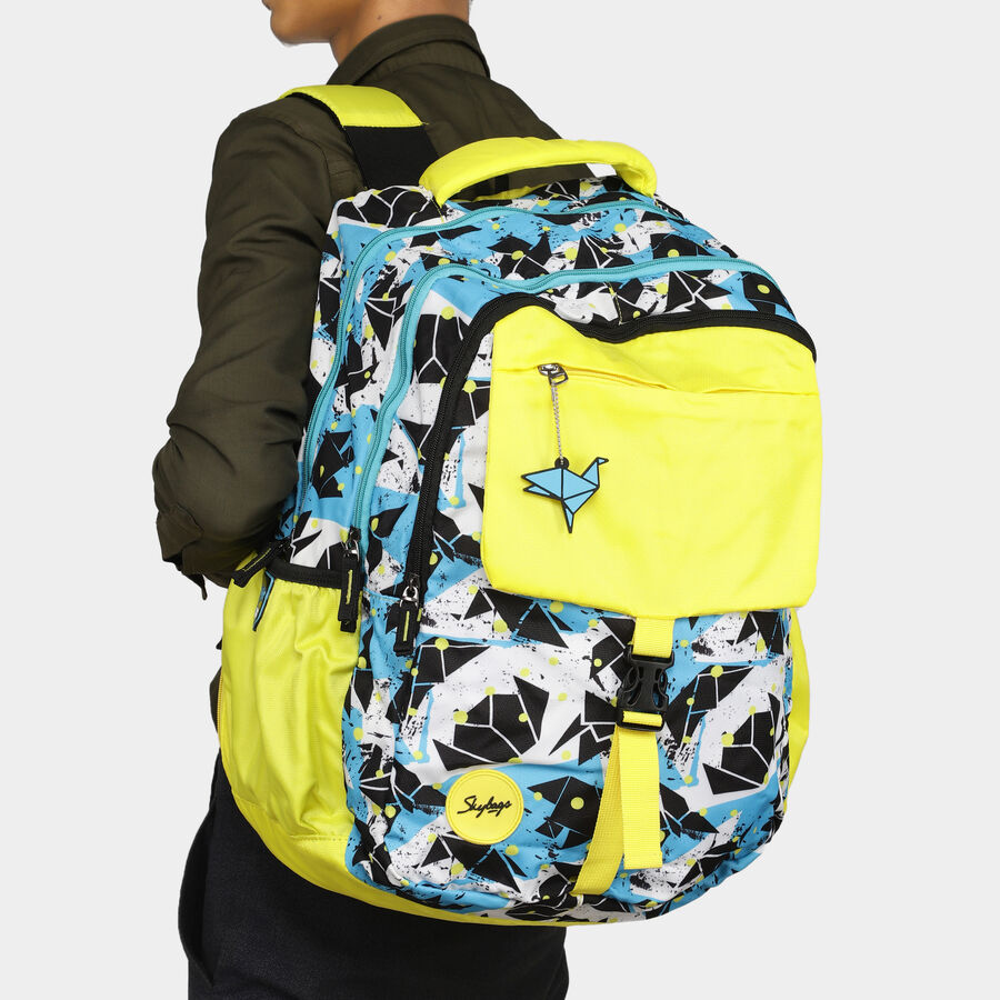Light Blue Fabric Backpack, , large