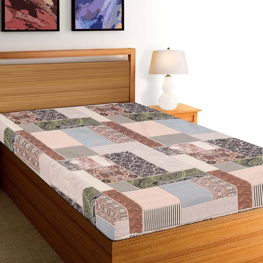 Grey Microfiber Single Bedsheet, , large image number null