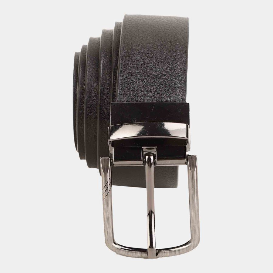 Men's Black Polyurethane Formal Belt, , large image number null