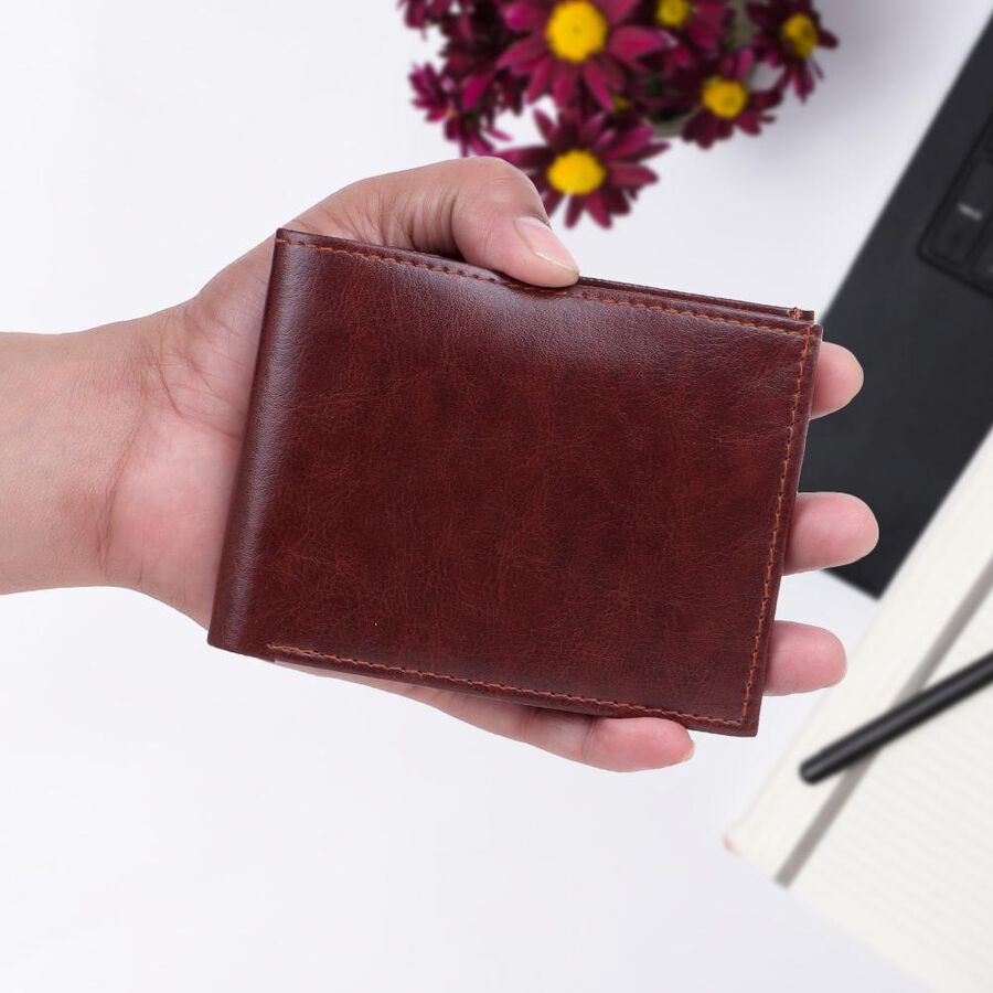 Men's Bi Fold Wallet, Polyurethane, , large image number null