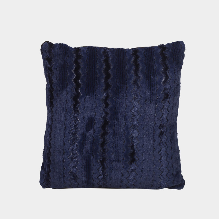 Navy Blue Textured Cushion, , large
