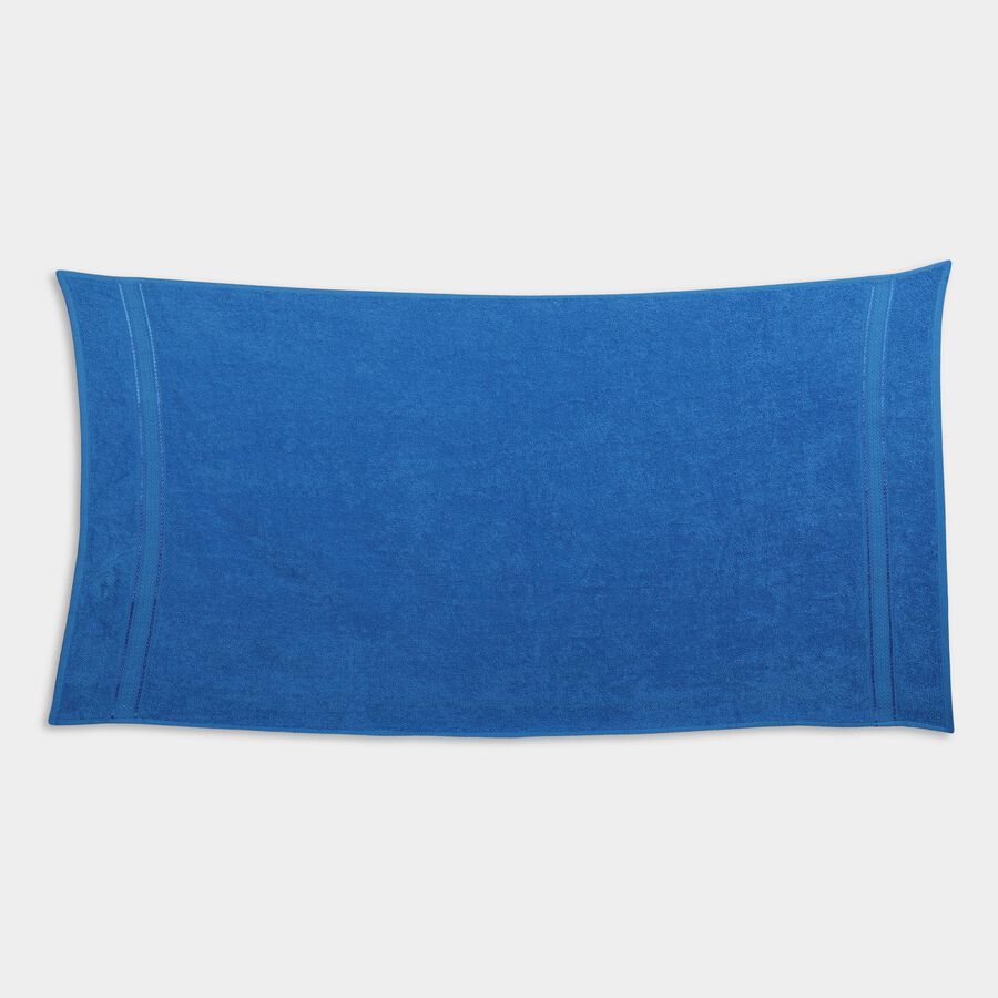 370 GSM Blue Cotton Bath Towel, , large image number null