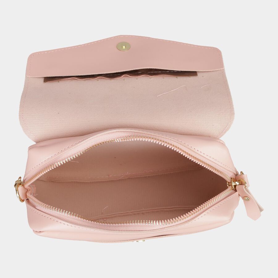 Women's Polyurethane Envelope/Zipper Sling Bag, , large image number null