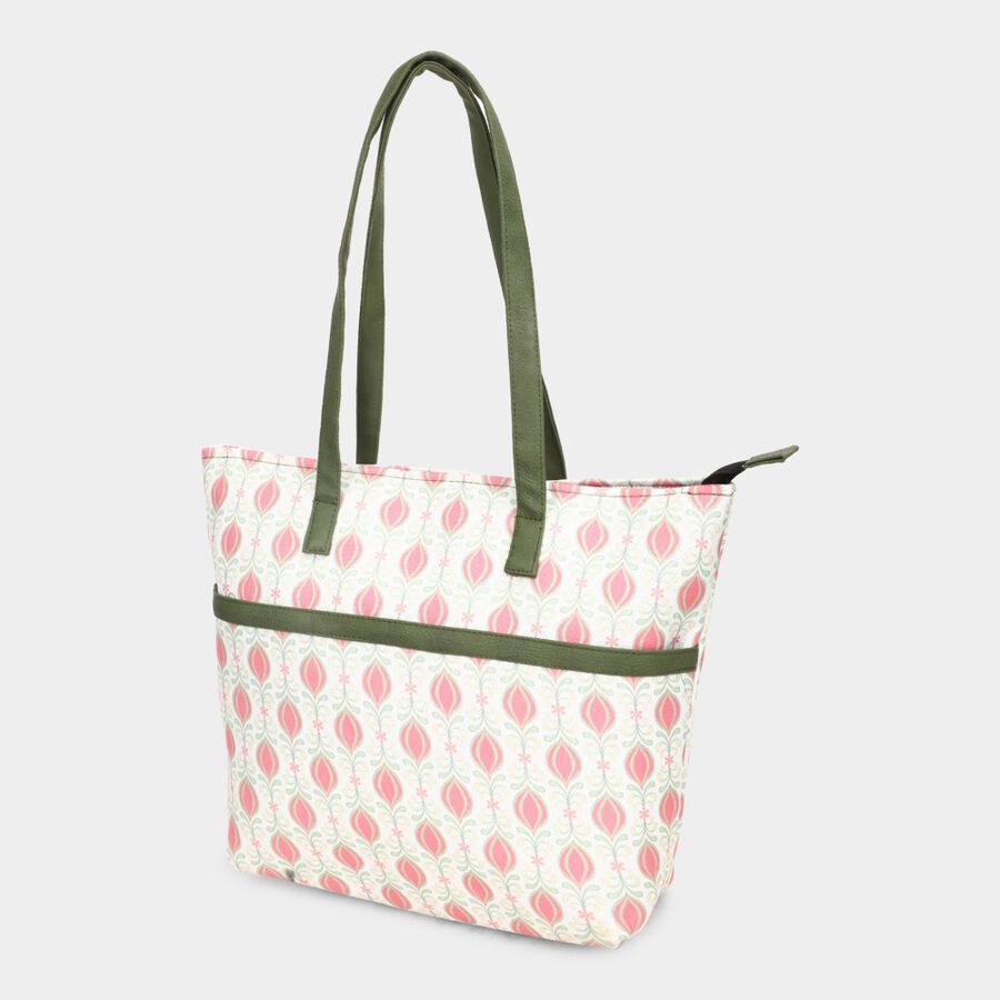 Women's White Fabric-Polyester Tote Bag, , large image number null