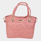 Women's Polyurethane Satchel, Quilted, Medium Size, , small image number null