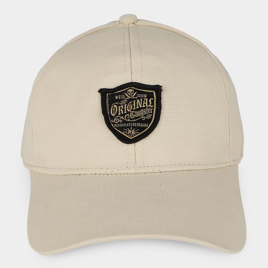 Men's Beige cotton Cap, , large