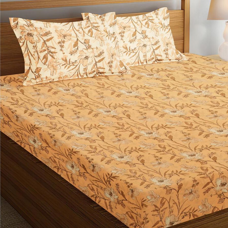 120 GSM Pink Polycotton Double Bedsheet, , large image number null