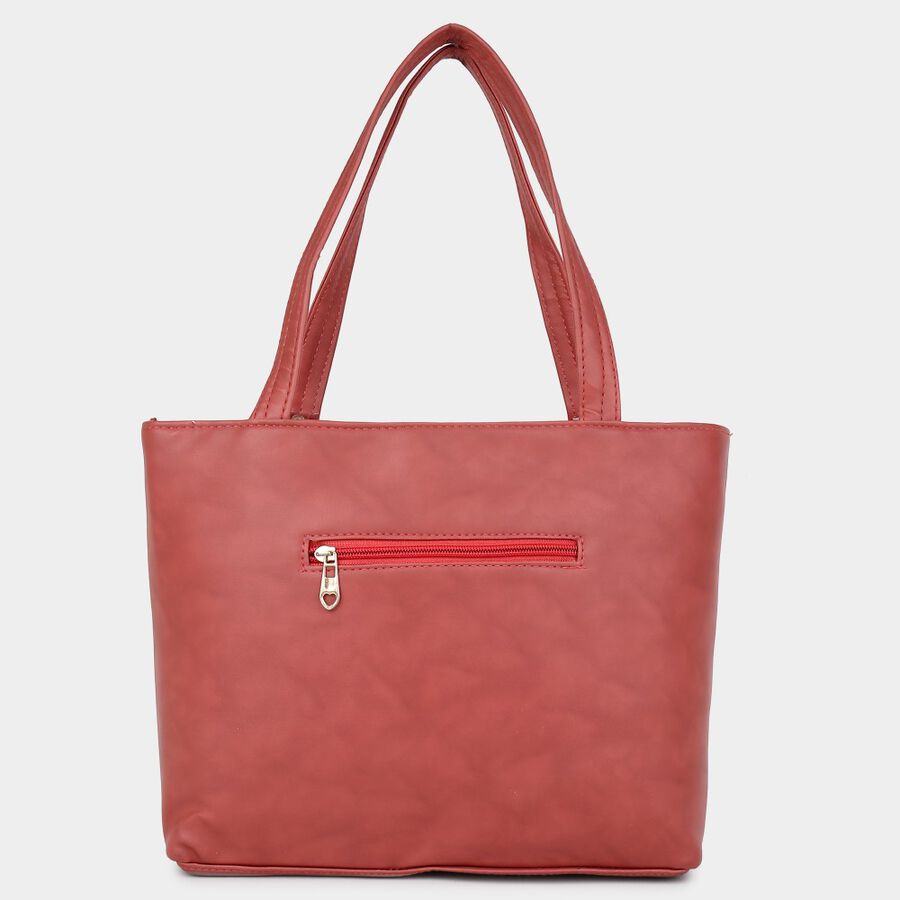 Women's Maroon Polyurethane Tote Bag, , large image number null