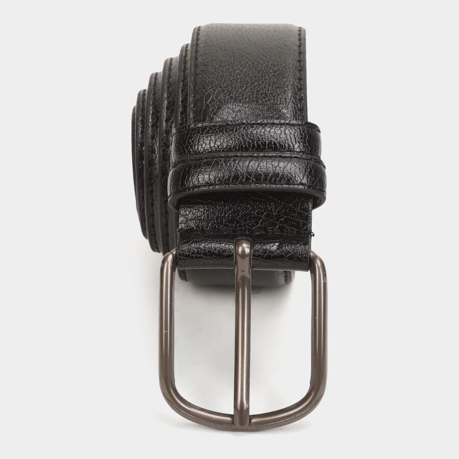 Men's Black Polyurethane Casual Belt, , large image number null