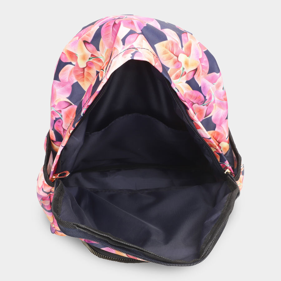 Women's Blue Polyurethane Backpack, , large image number null