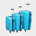 4-Wheel Light Blue Polypropylene Hard Case Trolley, Small + Medium + Large, , small image number null