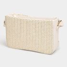 Women's White Polyurethane Sling Bag, , small image number null