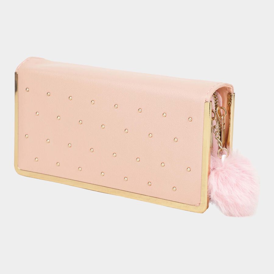 Women's Polyurethane Zipper Hand Pouch, , large image number null