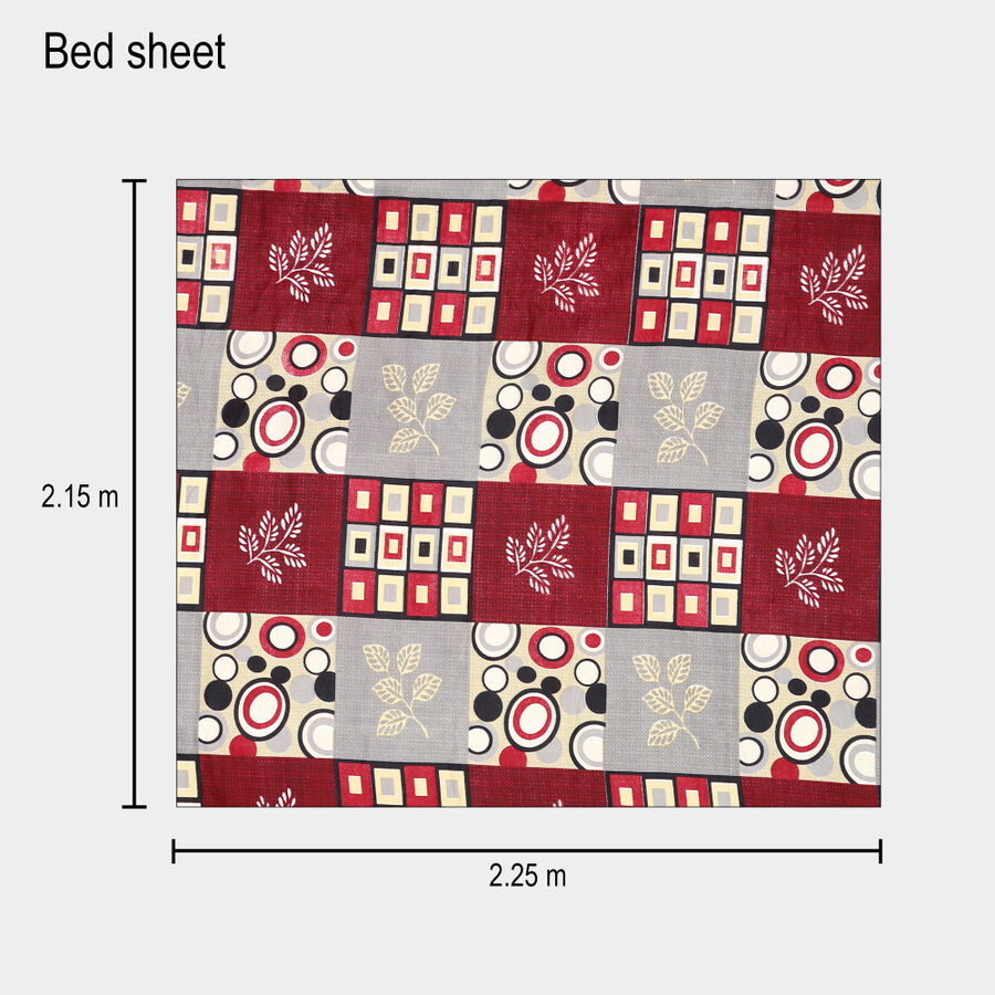 Red Microfiber Double Bedsheet, , large image number null