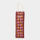 Maroon Printed Jute Lunch Bag, , small image number null