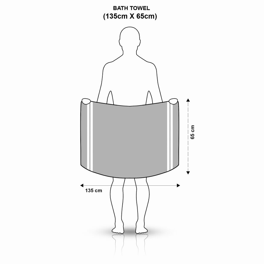 220 GSM Grey Cotton Blend Bath Towel, , large image number null
