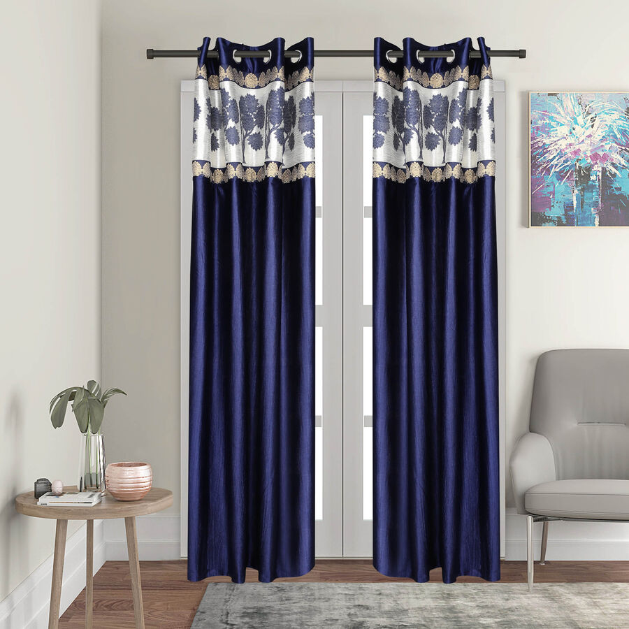 7ft. Blue Microfiber Door Curtain, , large image number null