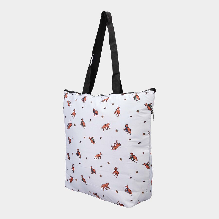 Women's Grey Fabric Tote Bag, , large image number null