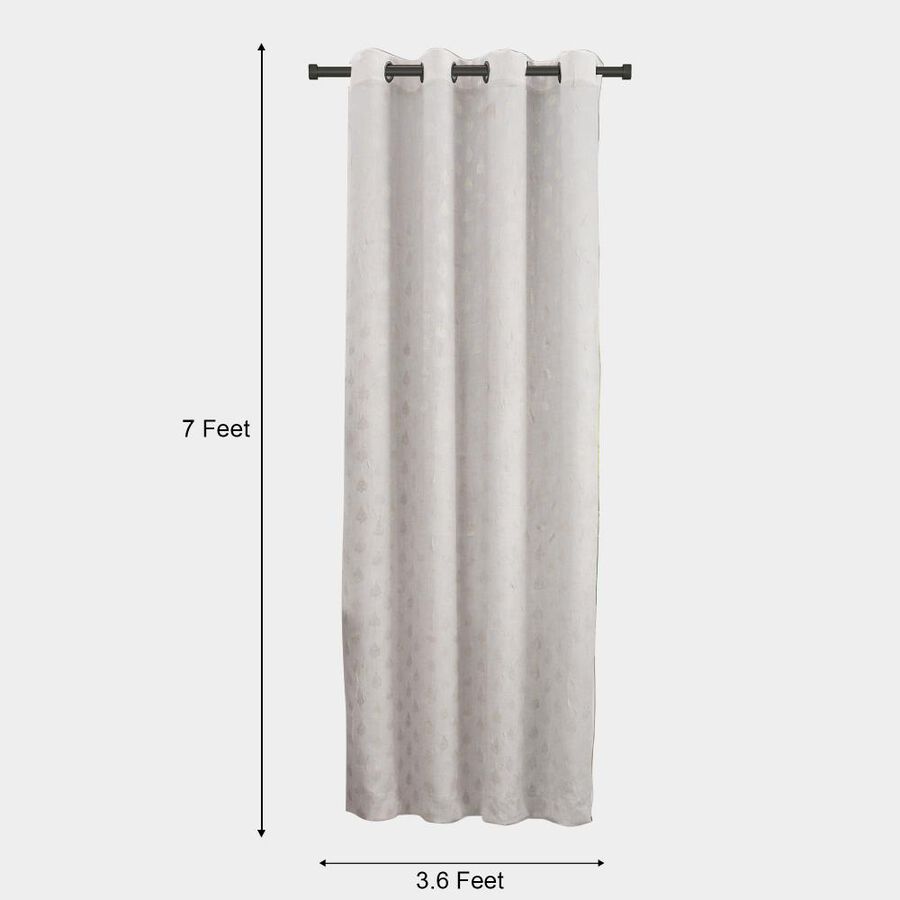 7ft. Cream Polyester Curtain, , large