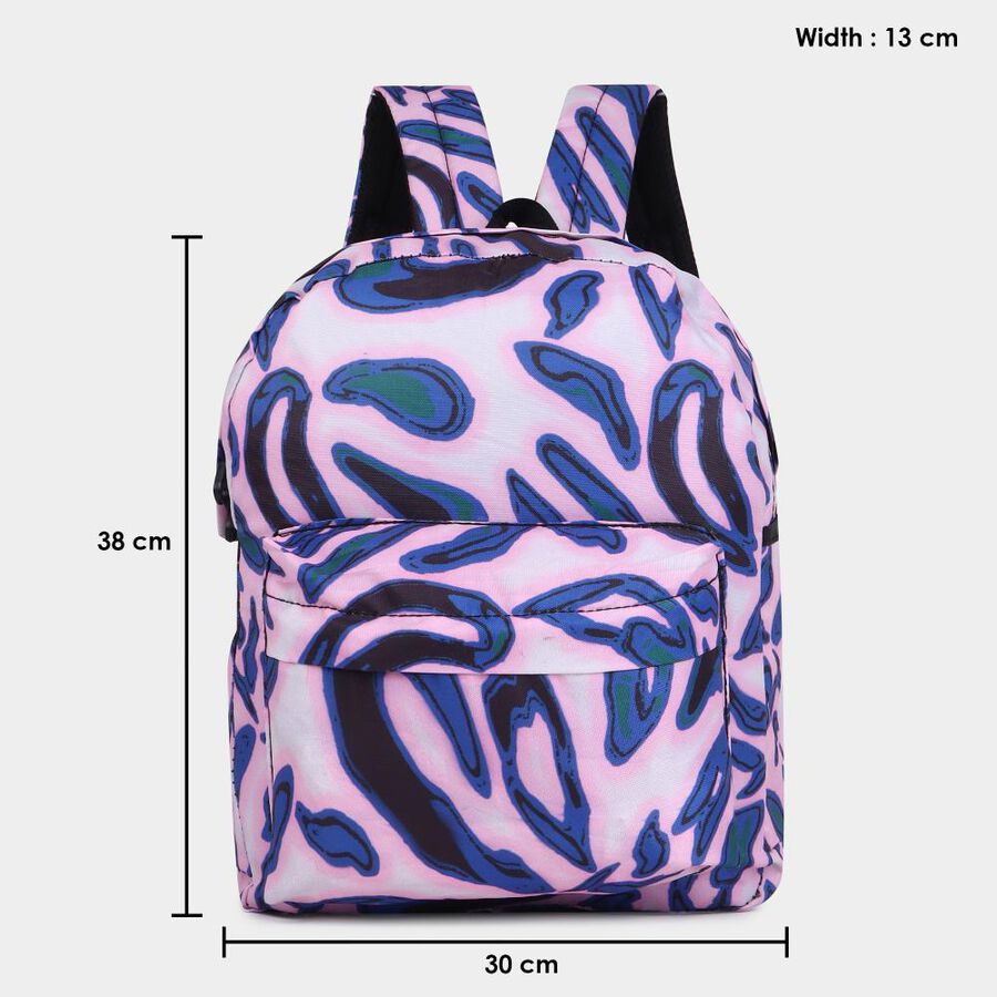 Women's White/Blue Canvas Backpack, , large image number null