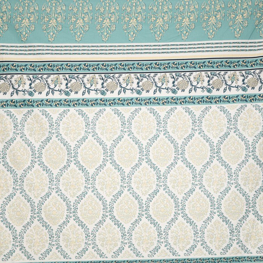 Grey Cotton Double Bedsheet with Pillow Cover, , large