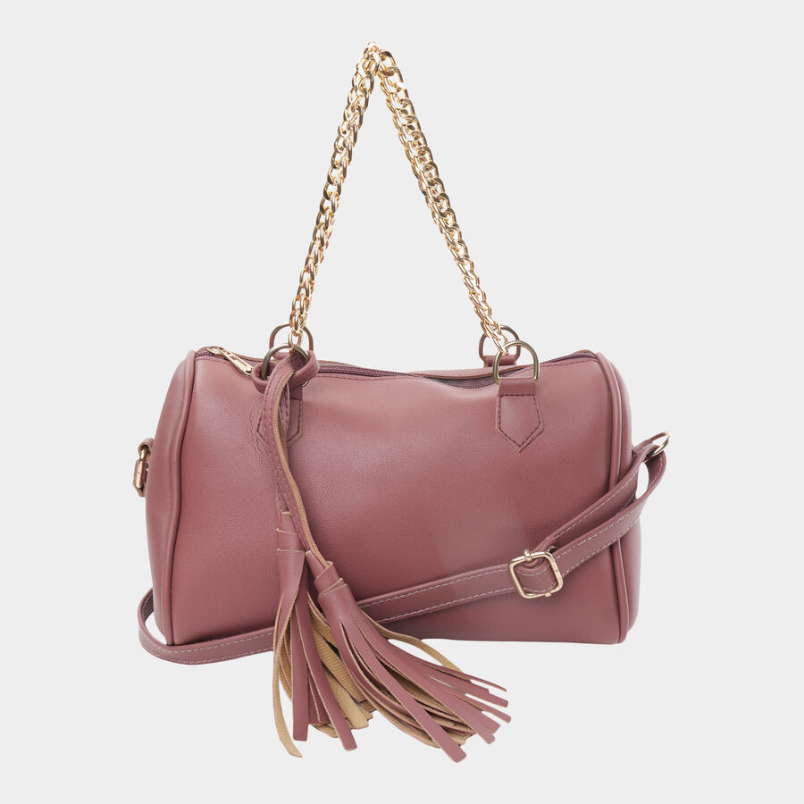 Women's Polyurethane Zipper Sling Bag, , large image number null