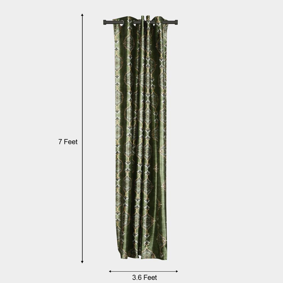 7ft. Dark Green Microfiber Door Curtain, , large image number null