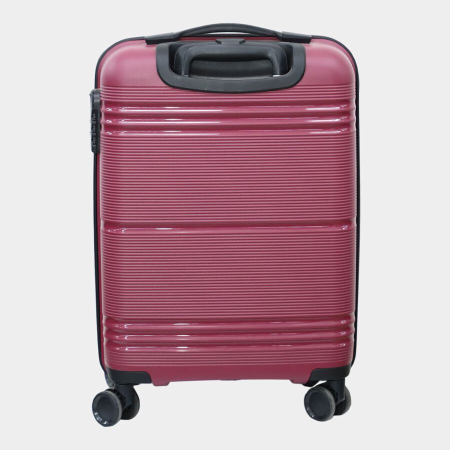 8-Wheel Maroon PVC Matee Hard Case Trolley, Small, , large image number null