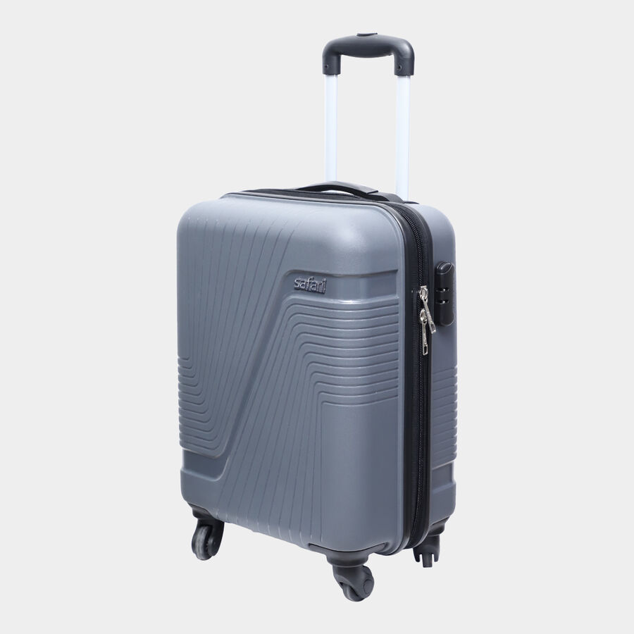 4-Wheel Grey Polypropylene Hard Case Trolley, Small, , large image number null