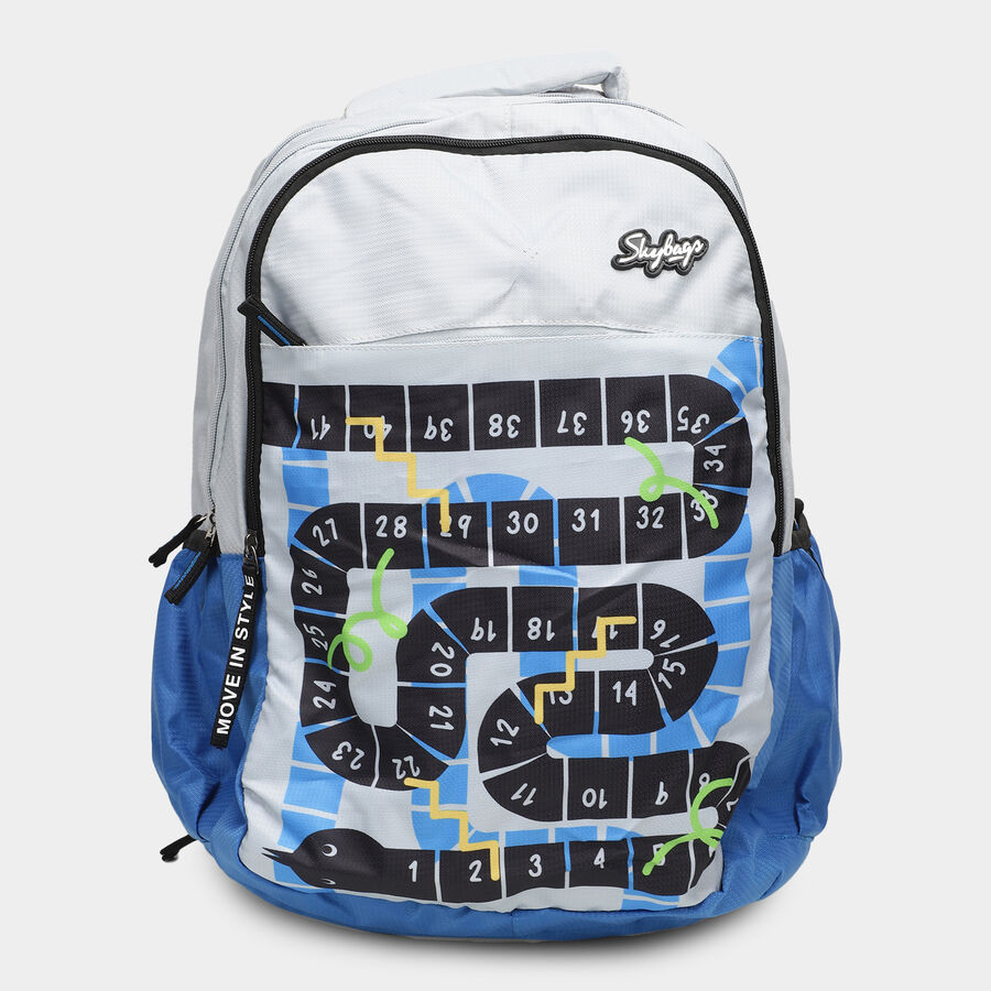 Light Blue Fabric Backpack, , large