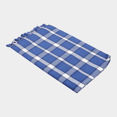 210 GSM Blue Cotton Bath Towel