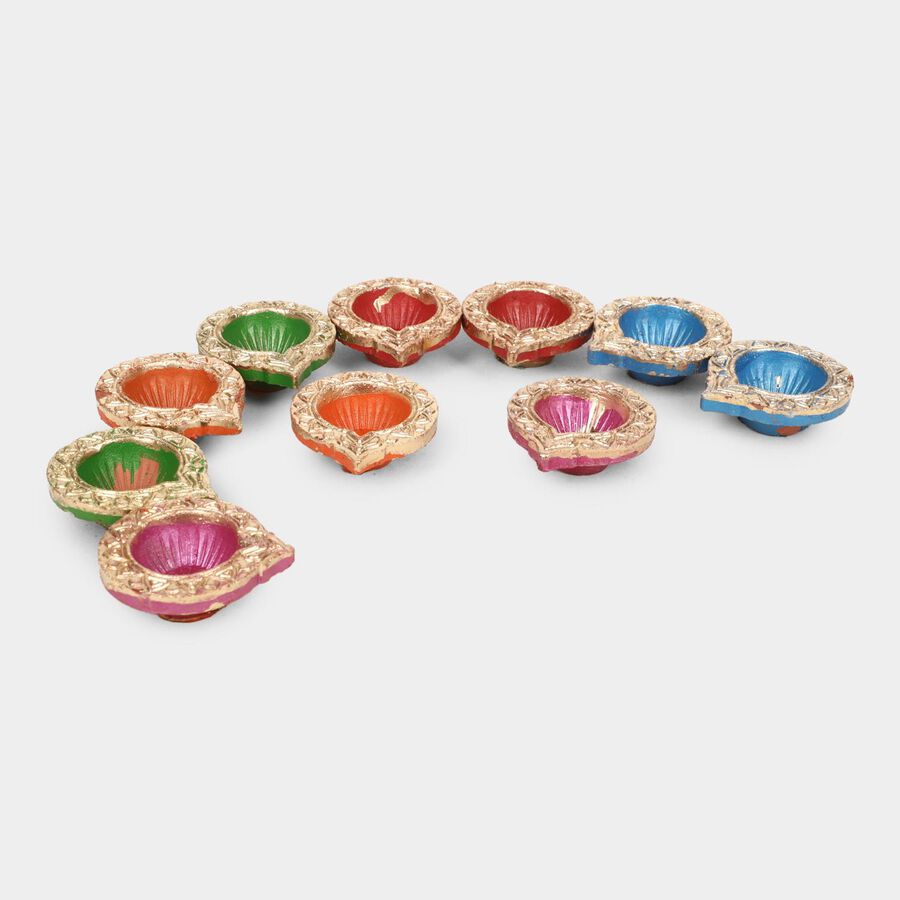 Clay Diya Set of 10, , large image number null
