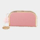 Women's Light Pink Polyurethane Clutch Bag, , small image number null