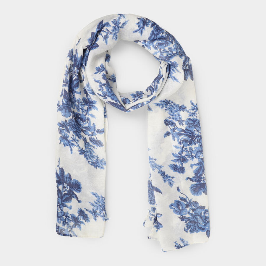 Women's Dark Blue Fabric Scarf, , large image number null
