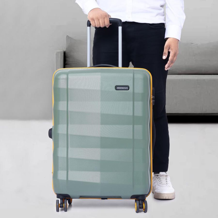 Hard Dark Green Polycarbote Trolley, , large image number null