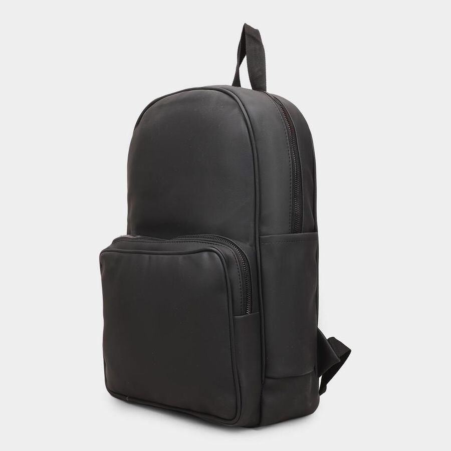 Black PU Backpack, , large image number null