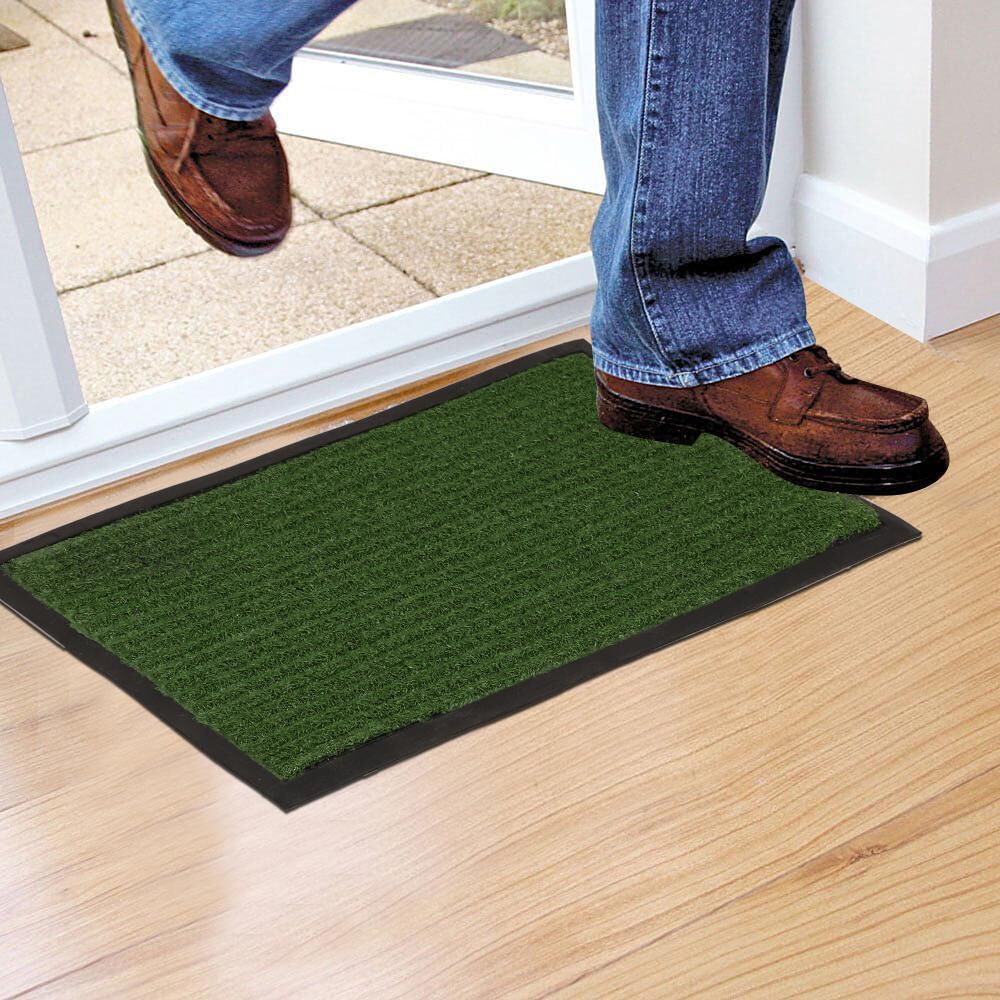 Home Beautiful                         Anti-Skid Green Polyester Door Mat