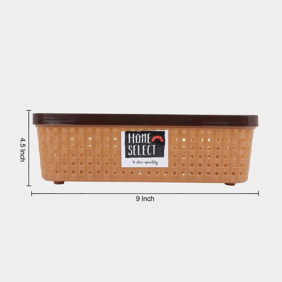 Brown Plastic Basket, , large image number null